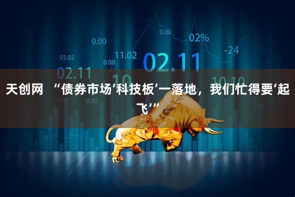 天创网  “债券市场‘科技板’一落地，我们忙得要‘起飞’”
